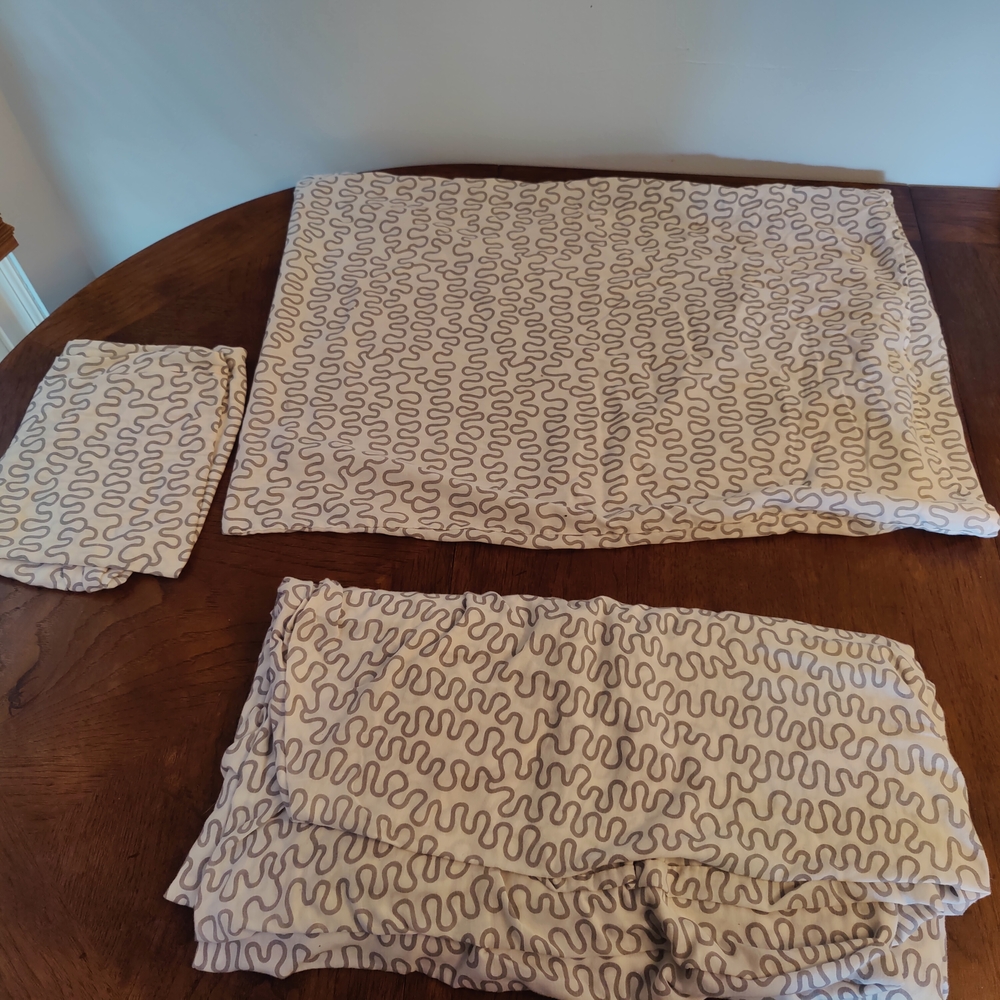 IKEA Gray Geometric Pillow Set - Picture 2 of 5